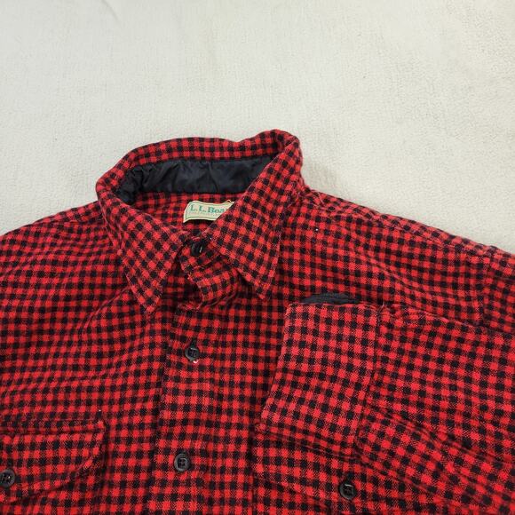 Vintage LL Bean Mens Plaid Flannel Shirt Sz XL Long Sleeve Casual Made in USA - Picture 9 of 16